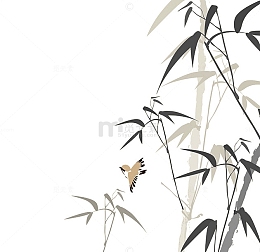 中国风竹林山水