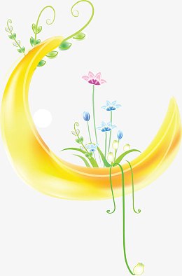 弯月图片弯月矢量图 卡通可爱月