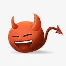 恶魔情感表情符号表情恶魔偶像