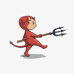 长着尾巴的小恶魔