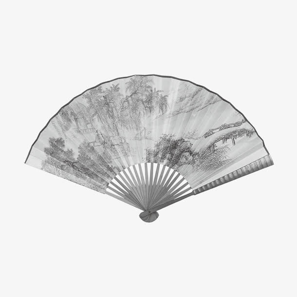 水墨扇子