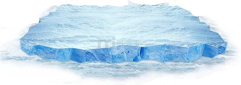 蓝色冰山冰块设计