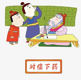 矢量对症下药成语故事素材