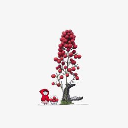 小红帽故事插画
