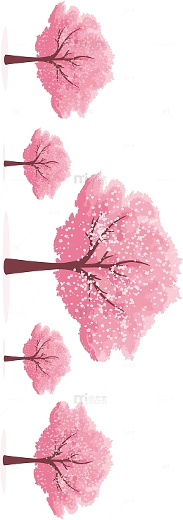 矢量樱花树