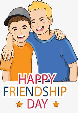 开心大笑的两人合影