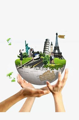 用手托住的半边绿色家园