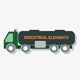 矢量卡通石油运输车石化汽车