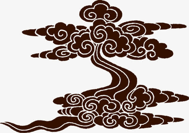 黑色古风花纹中国元素素材免费下载_觅元素