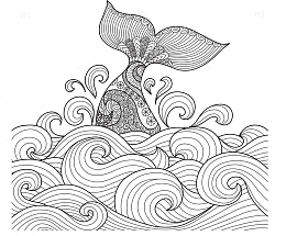 复古风海浪鲤鱼