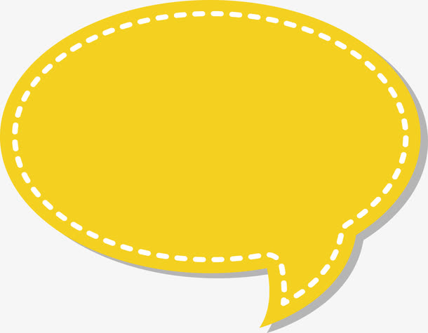 黄色椭圆形对话框