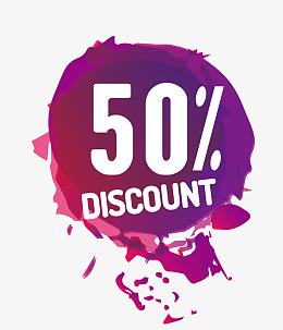 50%促销标签