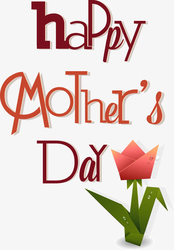 矢量母亲节英文字