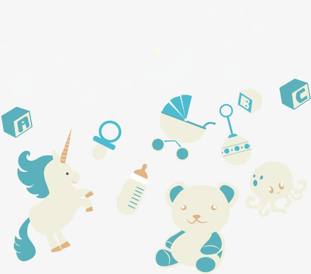 可爱婴儿挂饰免抠素材免费下载_觅元素51yuansu.com