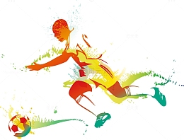 炫彩足球运动员