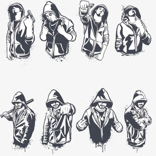 几款不良少年素描