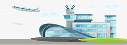 矢量机场航站楼素材