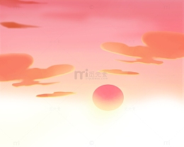 2017动漫天空黄昏太阳