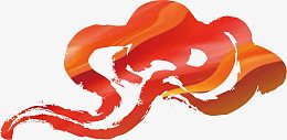 红色渐变祥云