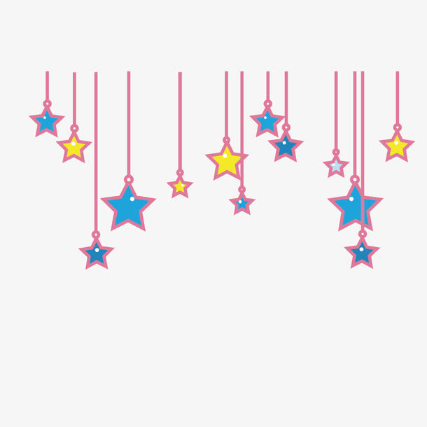 矢量节日新年装饰卡通五角星星