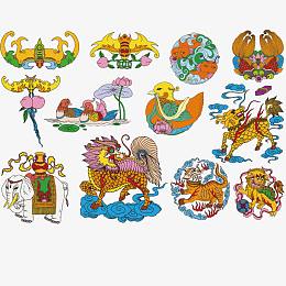 中国民间传统吉祥图案矢量素材