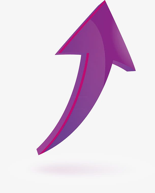紫色向上的箭头标签元素