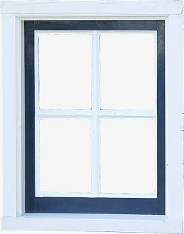 相框剪影手绘  蓝色窗户