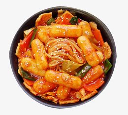 丰盛的年糕火锅