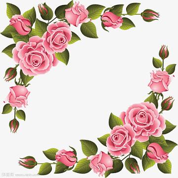 玫瑰花边