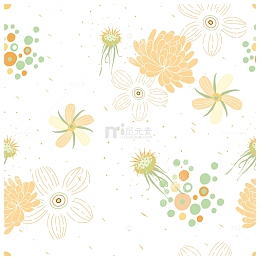 橘色小碎花矢量