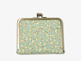 浅绿色碎花零钱包