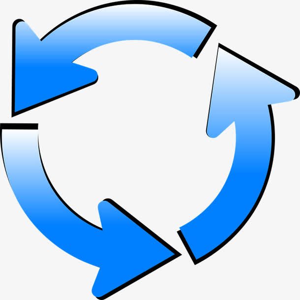 蓝色循环箭头渐变素材免费下载_觅元素