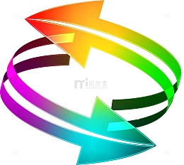 炫彩渐变颜色箭头