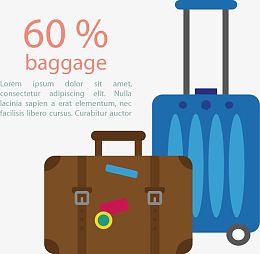 手拉infography旅行配件