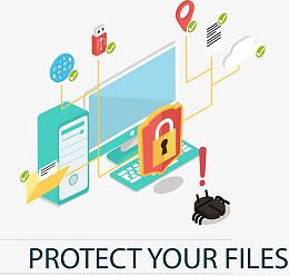 矢量手绘网络安全