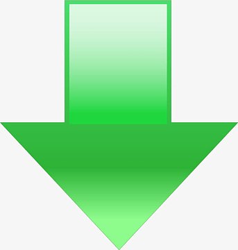 矢量绿色向下箭头