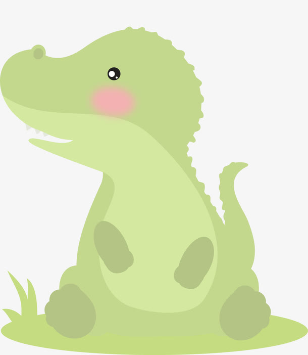 矢量手绘小鳄鱼