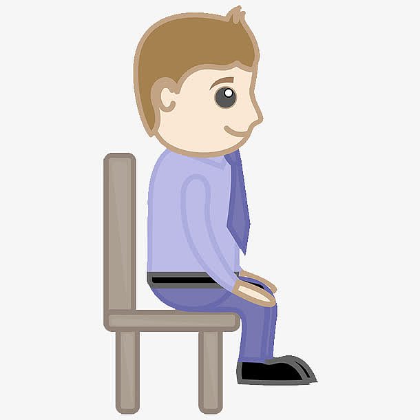 2017年卡通图坐在椅子上的人