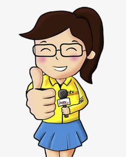 戴眼镜点赞的采访记者