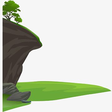 手绘悬崖素材