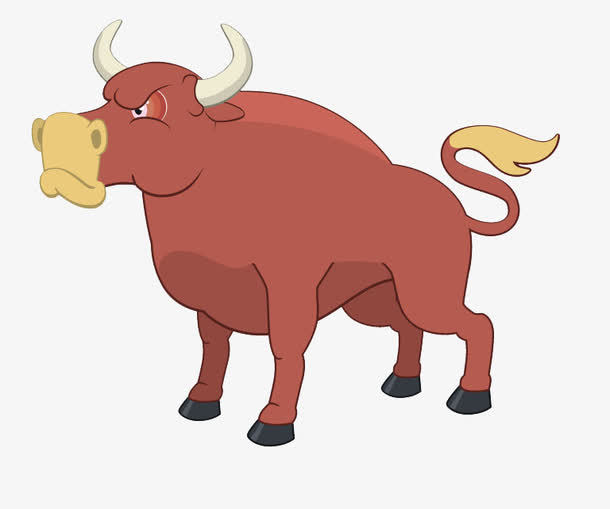 卡通手绘牛图片素材