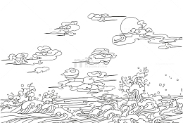 浪花手绘