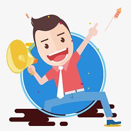 手拿喇叭的人