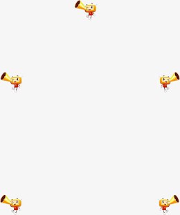 可爱拿着喇叭小人