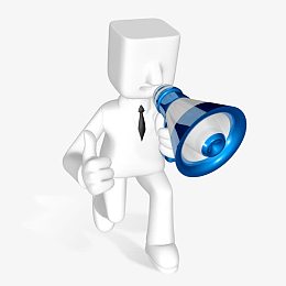 拿喇叭的3D小人