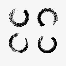 4个水墨中国元素中国风