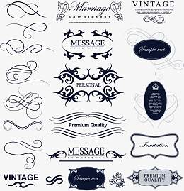 矢量欧式唯美花纹花边