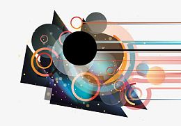 炫酷圆形背景装饰矢量素材