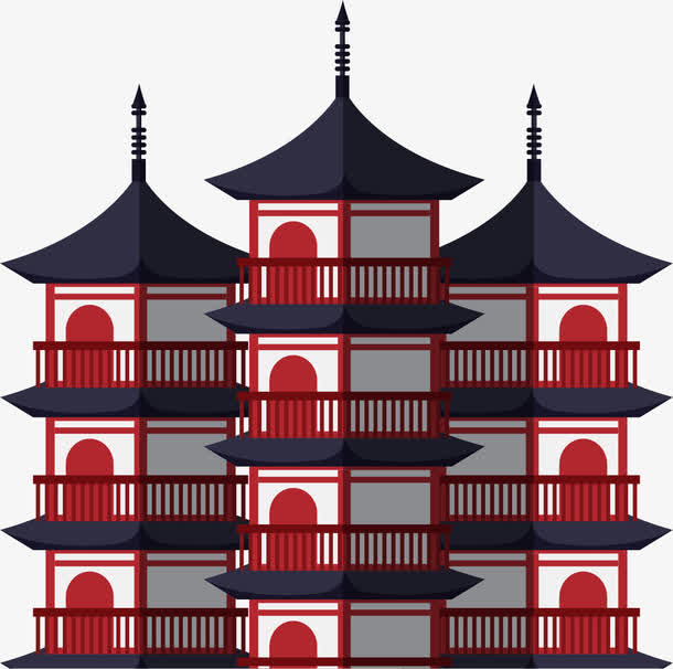 日本著名建筑绘画图片