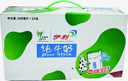 伊利纯牛奶无菌砖包装